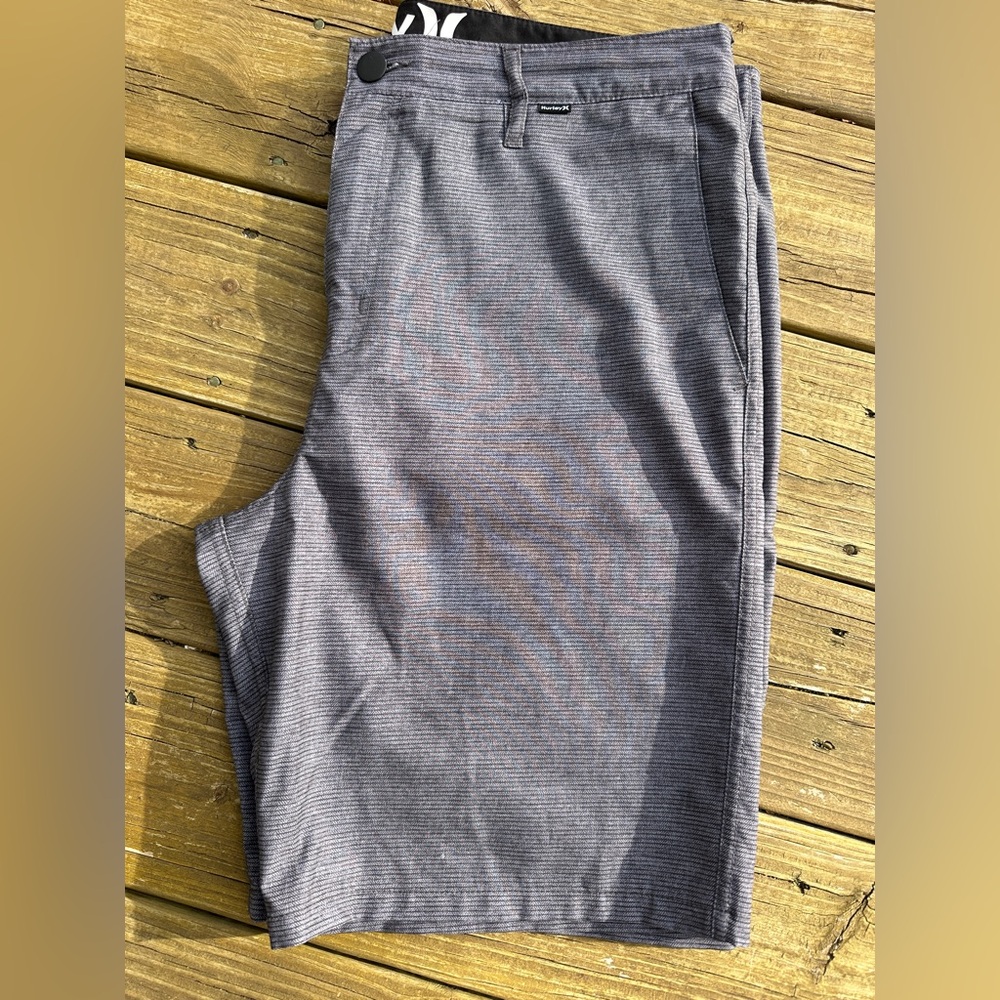 Hurley Charcoal Men's Flat Front Hybrid Shorts, sz 34